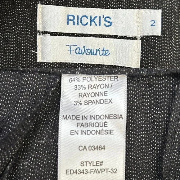 Ricki’s Trousers Dress Pants Favourite Bootcut Mid Rise Black White Size 2 NWT - Picture 12 of 16